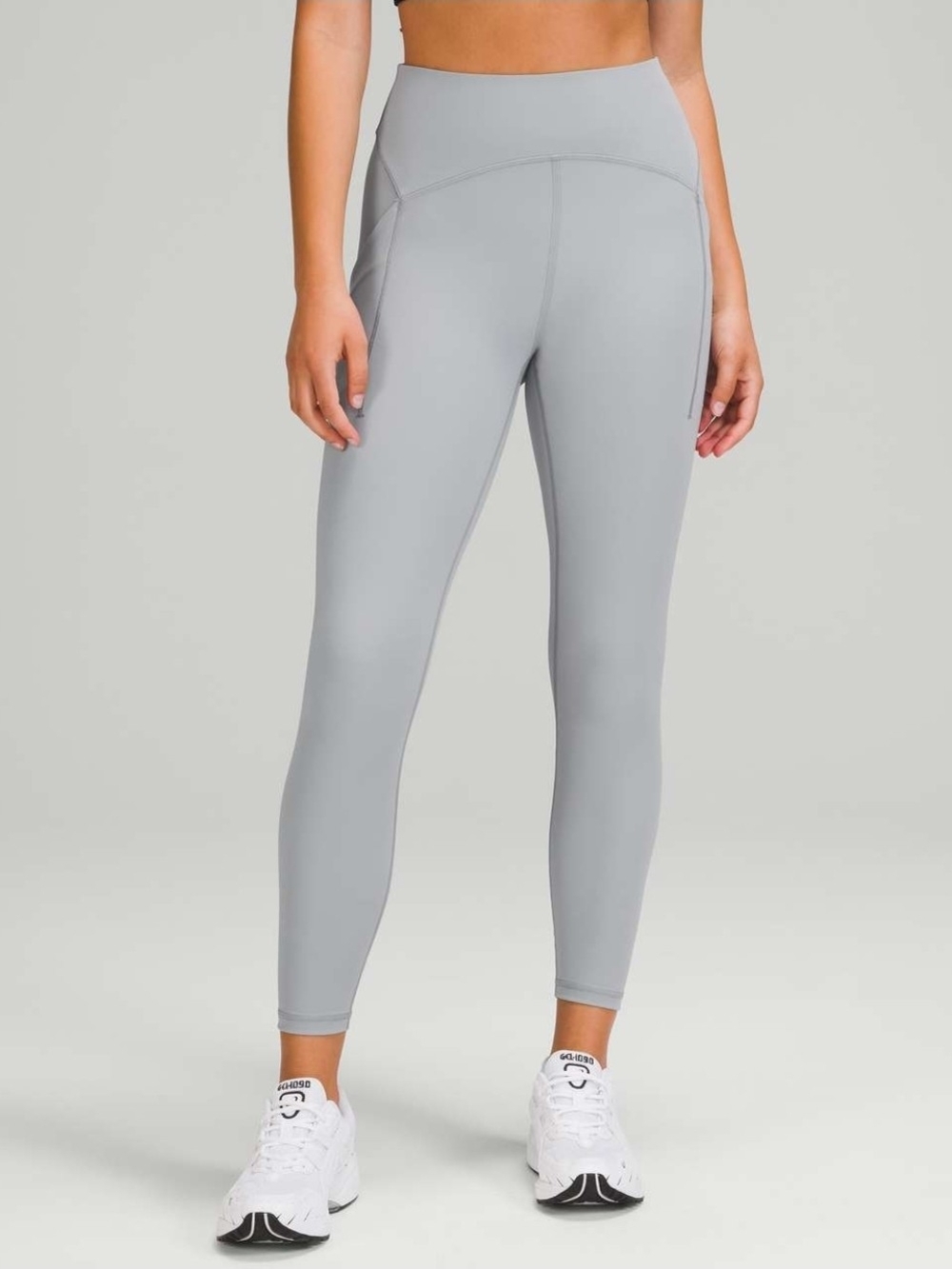 lululemon Align High-Rise Ankle Leggings Pockets Gray 25" Inseam Size 10